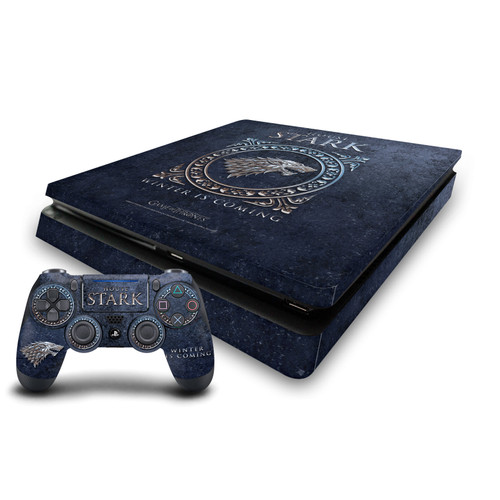 HBO Game of Thrones Sigils and Graphics House Stark Vinyl Sticker Skin Decal Cover for Sony PS4 Slim Console & Controller