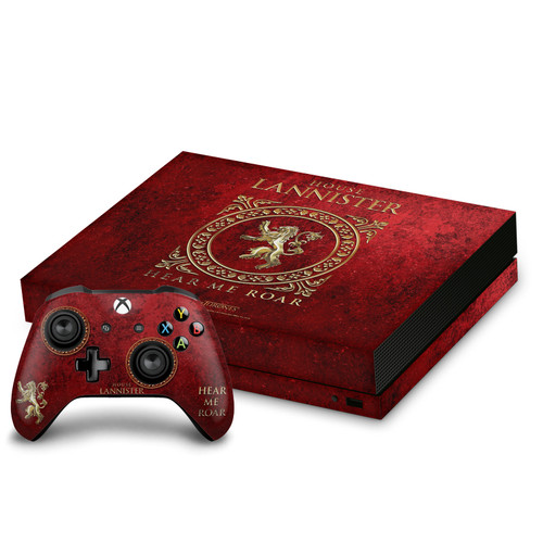 HBO Game of Thrones Sigils and Graphics House Lannister Vinyl Sticker Skin Decal Cover for Microsoft Xbox One X Bundle
