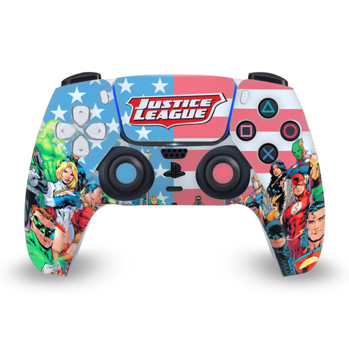 Justice League DC Comics Comic Book Covers Of America #1 Vinyl Sticker Skin Decal Cover for Sony PS5 Sony DualSense Controller