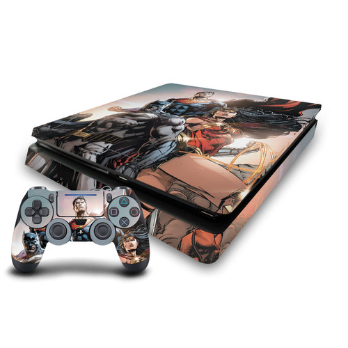 Justice League DC Comics Comic Book Covers Rebirth Trinity #1 Vinyl Sticker Skin Decal Cover for Sony PS4 Slim Console & Controller
