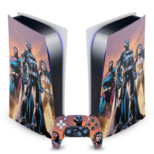 Justice League DC Comics Comic Book Covers Icons Trinity Vinyl Sticker Skin Decal Cover for Sony PS5 Digital Edition Bundle