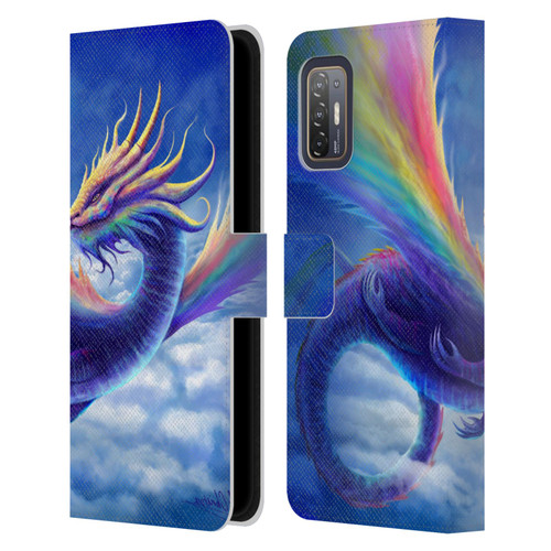 Anthony Christou Art Rainbow Dragon Leather Book Wallet Case Cover For HTC Desire 21 Pro 5G