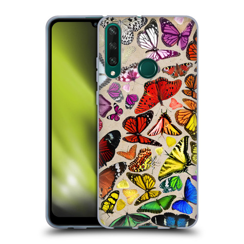 Anthony Christou Art Rainbow Butterflies Soft Gel Case for Huawei Y6p