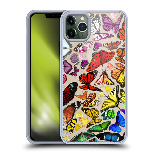 Anthony Christou Art Rainbow Butterflies Soft Gel Case for Apple iPhone 11 Pro Max