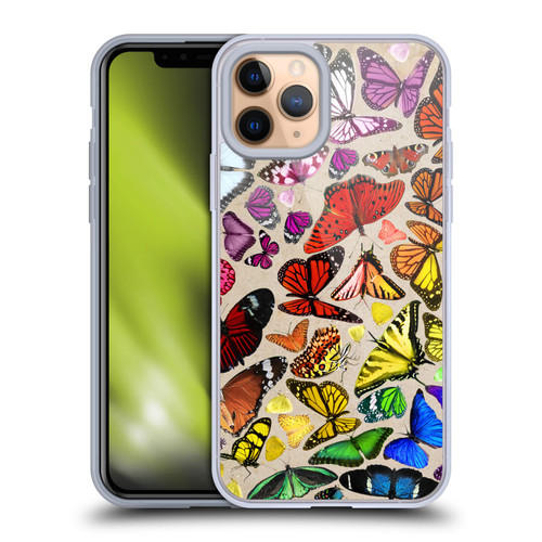 Anthony Christou Art Rainbow Butterflies Soft Gel Case for Apple iPhone 11 Pro
