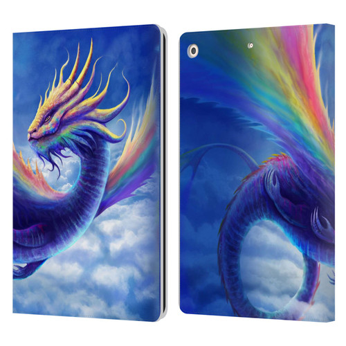 Anthony Christou Art Rainbow Dragon Leather Book Wallet Case Cover For Apple iPad 10.2 2019/2020/2021