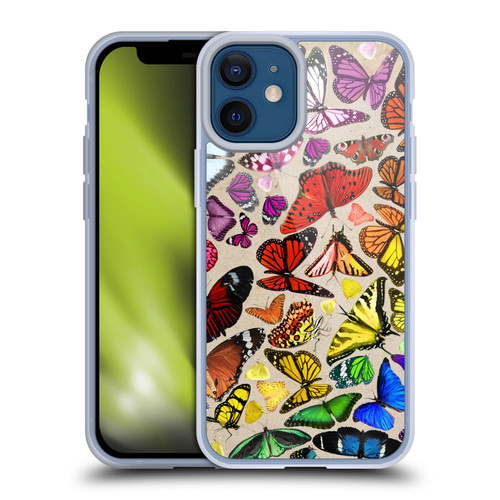 Anthony Christou Art Rainbow Butterflies Soft Gel Case for Apple iPhone 12 Mini