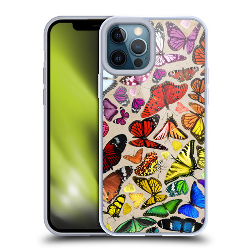 Anthony Christou Art Rainbow Butterflies Soft Gel Case for Apple iPhone 12 Pro Max