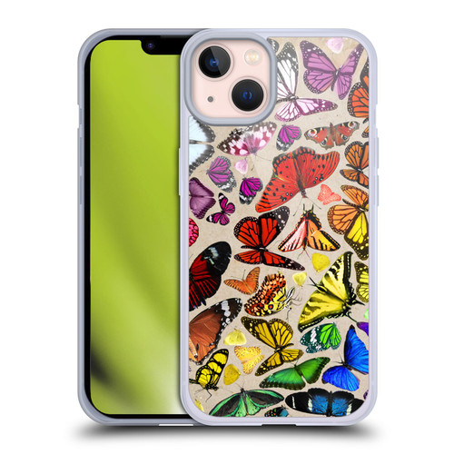 Anthony Christou Art Rainbow Butterflies Soft Gel Case for Apple iPhone 13