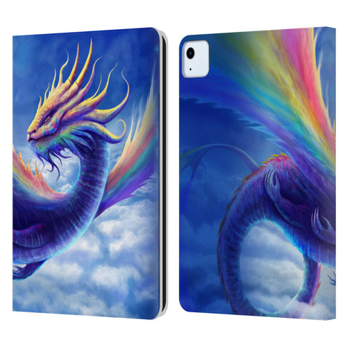 Anthony Christou Art Rainbow Dragon Leather Book Wallet Case Cover For Apple iPad Air 2020 / 2022