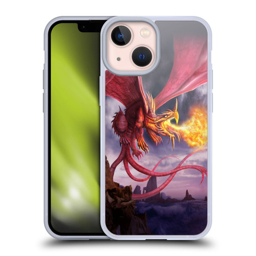 Anthony Christou Art Fire Dragon Soft Gel Case for Apple iPhone 13 Mini