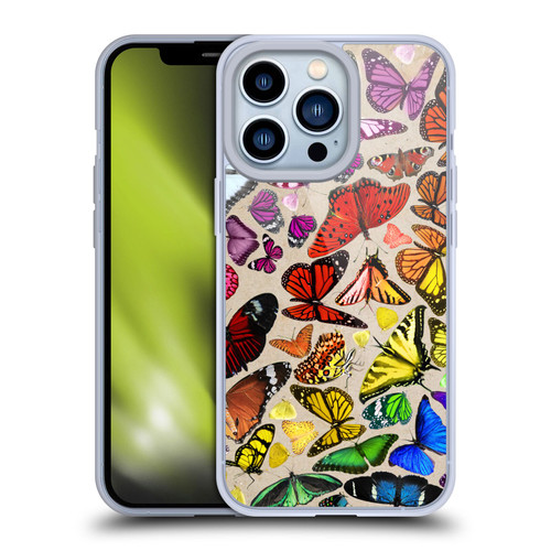 Anthony Christou Art Rainbow Butterflies Soft Gel Case for Apple iPhone 13 Pro