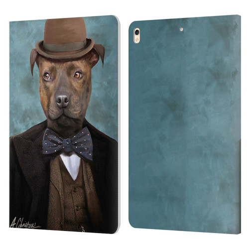Anthony Christou Art Sir Edmund Bulldog Leather Book Wallet Case Cover For Apple iPad Pro 10.5 (2017)