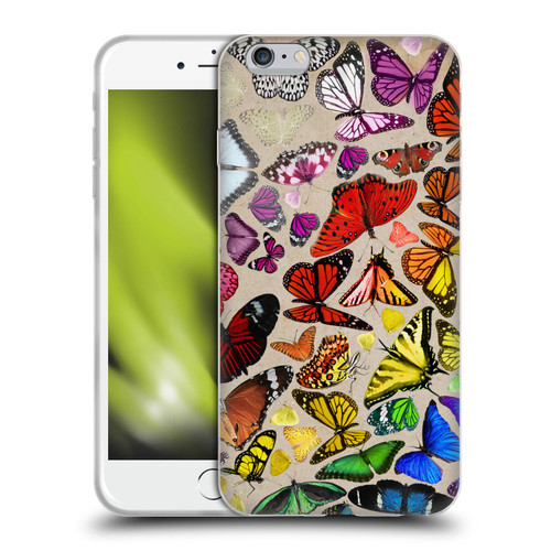 Anthony Christou Art Rainbow Butterflies Soft Gel Case for Apple iPhone 6 Plus / iPhone 6s Plus