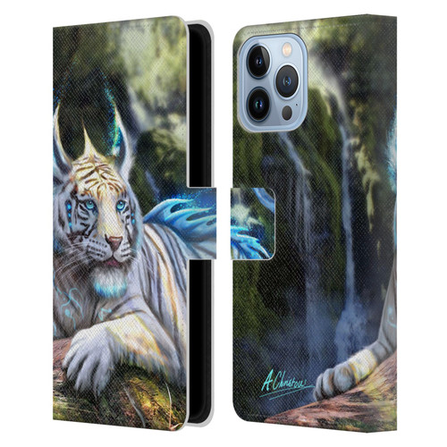 Anthony Christou Art Water Tiger Leather Book Wallet Case Cover For Apple iPhone 13 Pro Max