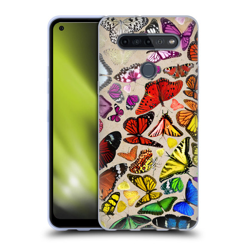Anthony Christou Art Rainbow Butterflies Soft Gel Case for LG K51S