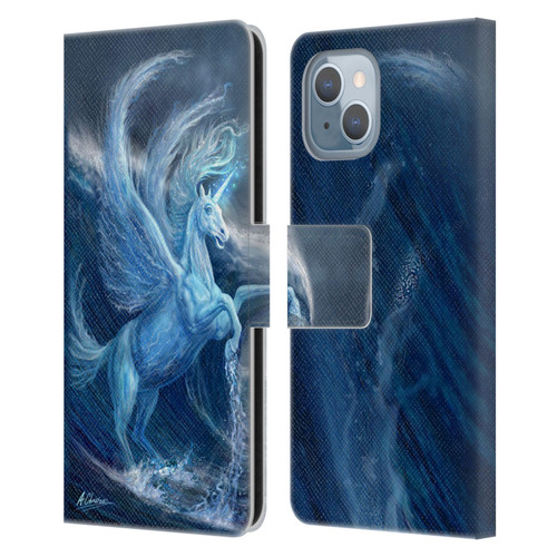 Anthony Christou Art Water Pegasus Leather Book Wallet Case Cover For Apple iPhone 14