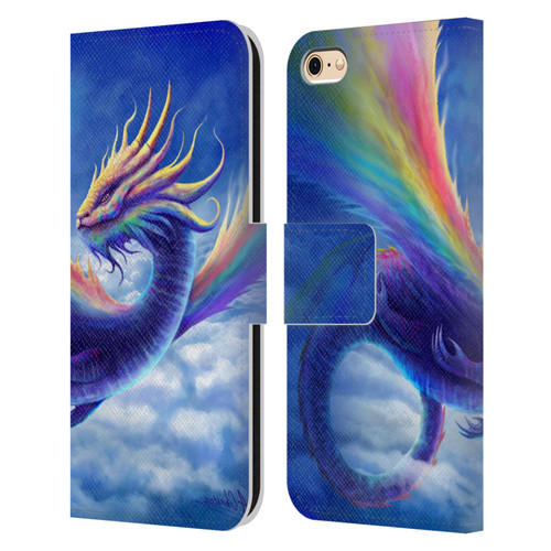 Anthony Christou Art Rainbow Dragon Leather Book Wallet Case Cover For Apple iPhone 6 / iPhone 6s