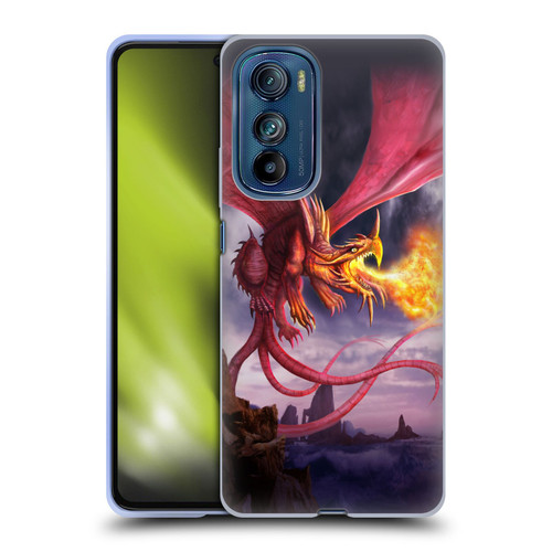 Anthony Christou Art Fire Dragon Soft Gel Case for Motorola Edge 30