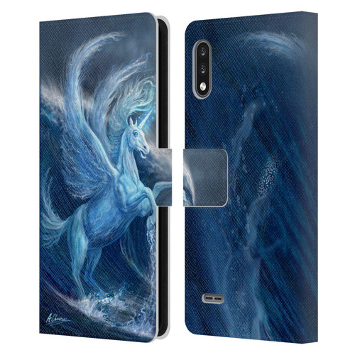 Anthony Christou Art Water Pegasus Leather Book Wallet Case Cover For LG K22