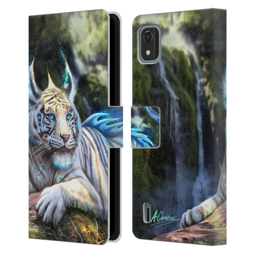 Anthony Christou Art Water Tiger Leather Book Wallet Case Cover For Nokia C2 2nd Edition