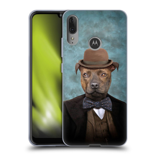 Anthony Christou Art Sir Edmund Bulldog Soft Gel Case for Motorola Moto E6 Plus