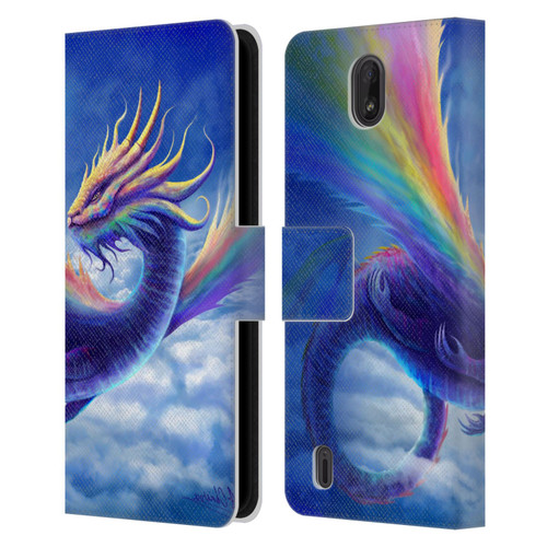 Anthony Christou Art Rainbow Dragon Leather Book Wallet Case Cover For Nokia C01 Plus/C1 2nd Edition