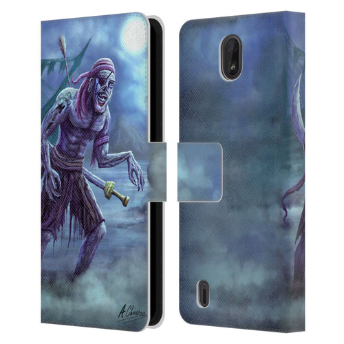 Anthony Christou Art Zombie Pirate Leather Book Wallet Case Cover For Nokia C01 Plus/C1 2nd Edition