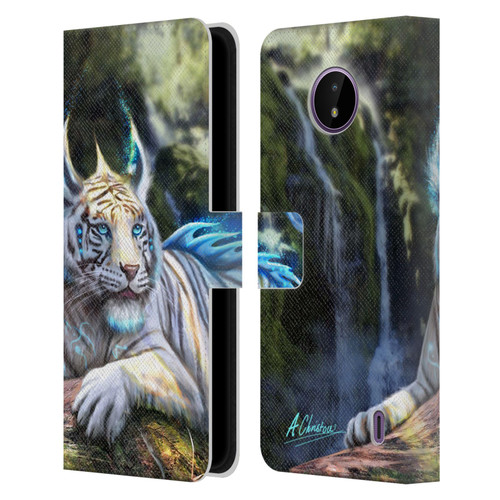 Anthony Christou Art Water Tiger Leather Book Wallet Case Cover For Nokia C10 / C20