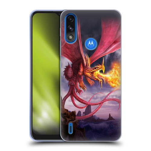 Anthony Christou Art Fire Dragon Soft Gel Case for Motorola Moto E7 Power / Moto E7i Power