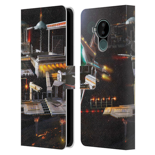 Anthony Christou Art Space Station Leather Book Wallet Case Cover For Nokia C30