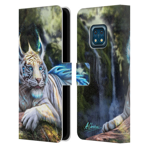 Anthony Christou Art Water Tiger Leather Book Wallet Case Cover For Nokia XR20