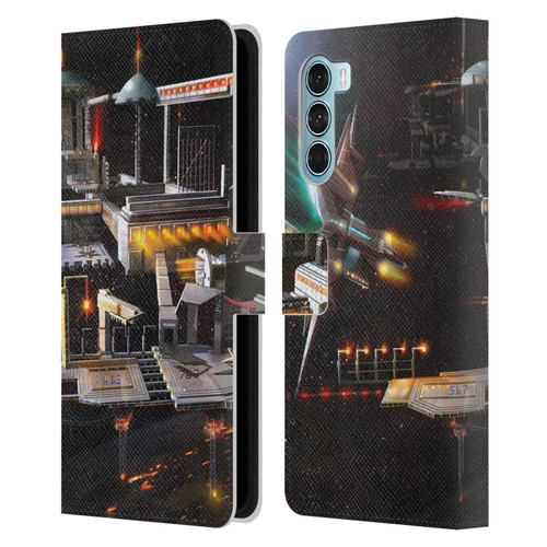 Anthony Christou Art Space Station Leather Book Wallet Case Cover For Motorola Edge S30 / Moto G200 5G