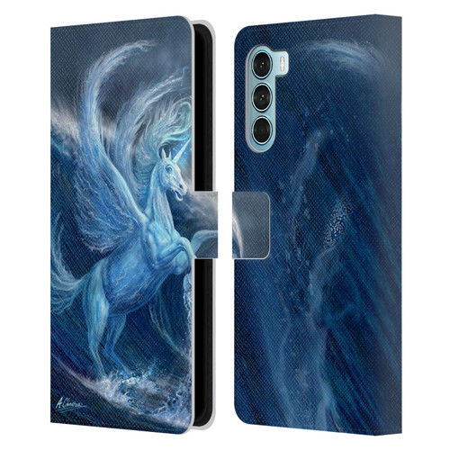 Anthony Christou Art Water Pegasus Leather Book Wallet Case Cover For Motorola Edge S30 / Moto G200 5G