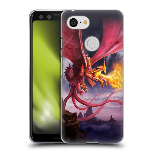 Anthony Christou Art Fire Dragon Soft Gel Case for Google Pixel 3