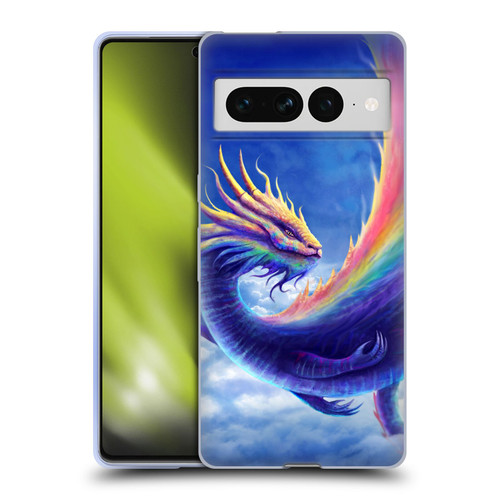 Anthony Christou Art Rainbow Dragon Soft Gel Case for Google Pixel 7 Pro