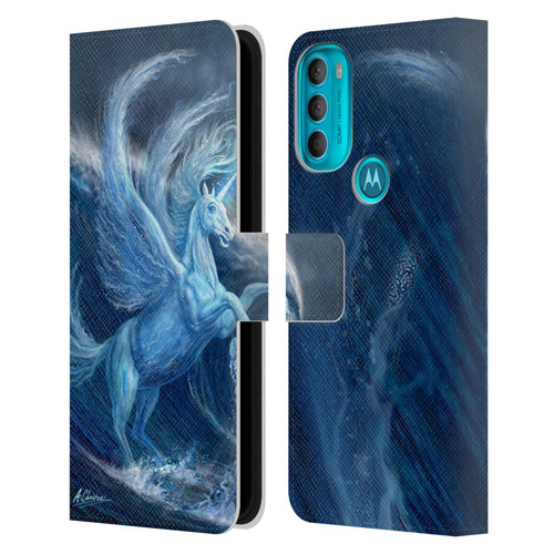 Anthony Christou Art Water Pegasus Leather Book Wallet Case Cover For Motorola Moto G71 5G