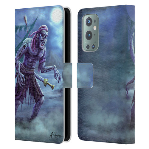 Anthony Christou Art Zombie Pirate Leather Book Wallet Case Cover For OnePlus 9