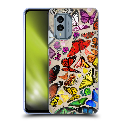 Anthony Christou Art Rainbow Butterflies Soft Gel Case for Nokia X30