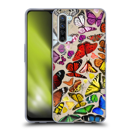Anthony Christou Art Rainbow Butterflies Soft Gel Case for OPPO Find X2 Lite 5G