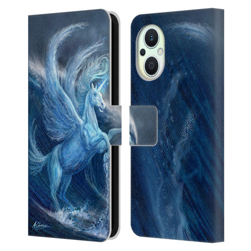 Anthony Christou Art Water Pegasus Leather Book Wallet Case Cover For OPPO Reno8 Lite