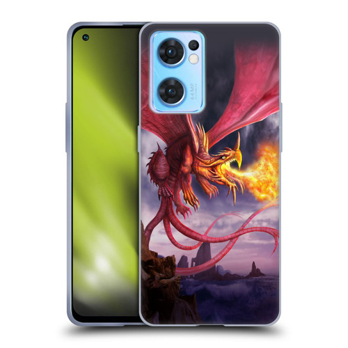 Anthony Christou Art Fire Dragon Soft Gel Case for OPPO Reno7 5G / Find X5 Lite