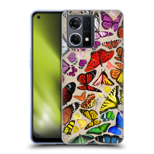 Anthony Christou Art Rainbow Butterflies Soft Gel Case for OPPO Reno8 4G