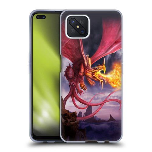 Anthony Christou Art Fire Dragon Soft Gel Case for OPPO Reno4 Z 5G