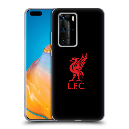 Liverpool Football Club Liver Bird Red Logo On Black Soft Gel Case for Huawei P40 Pro / P40 Pro Plus 5G