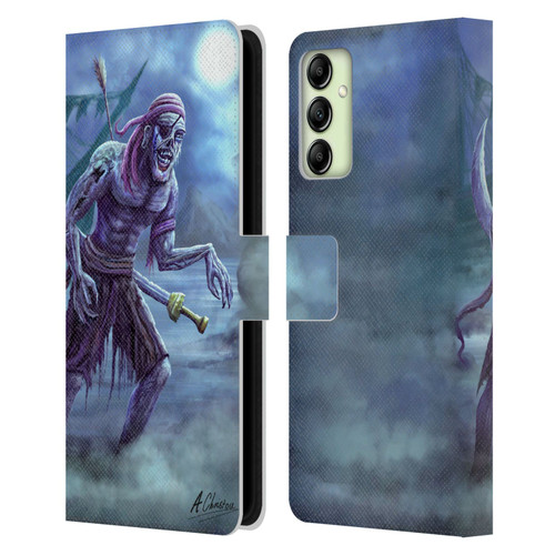 Anthony Christou Art Zombie Pirate Leather Book Wallet Case Cover For Samsung Galaxy A14 5G