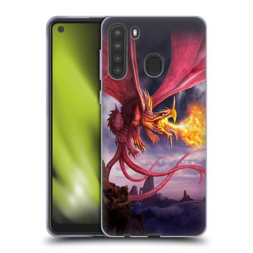Anthony Christou Art Fire Dragon Soft Gel Case for Samsung Galaxy A21 (2020)