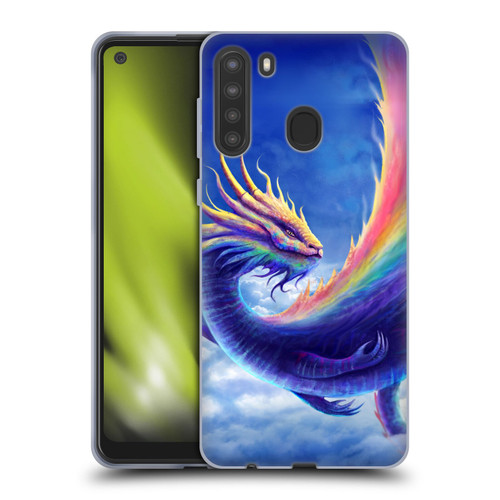 Anthony Christou Art Rainbow Dragon Soft Gel Case for Samsung Galaxy A21 (2020)