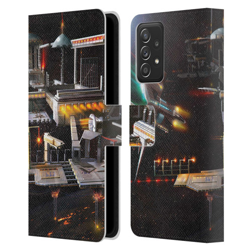 Anthony Christou Art Space Station Leather Book Wallet Case Cover For Samsung Galaxy A52 / A52s / 5G (2021)