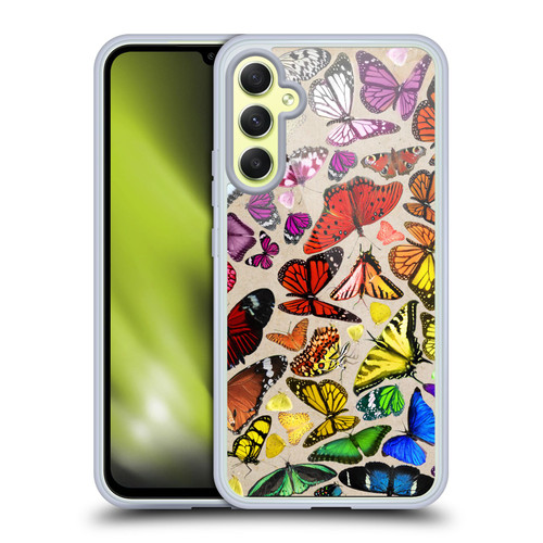 Anthony Christou Art Rainbow Butterflies Soft Gel Case for Samsung Galaxy A34 5G